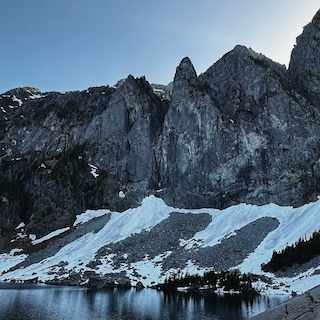 Mountains over the lake